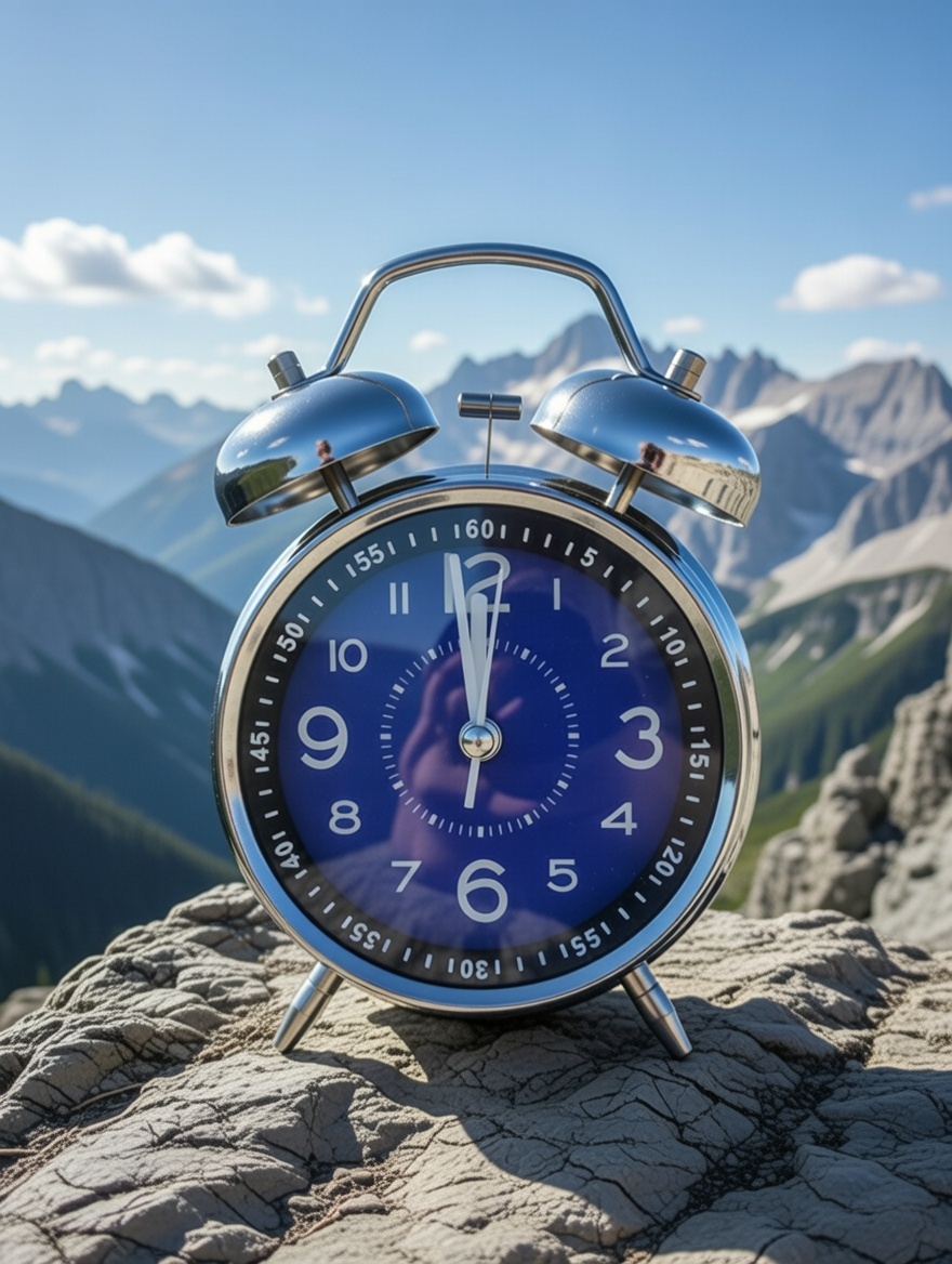 Bell Alarm Silver and Black Clock (TC-202) - Image 2