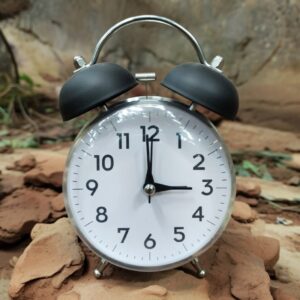 Bell Alarm Premium White and Black Clock (TC-216)