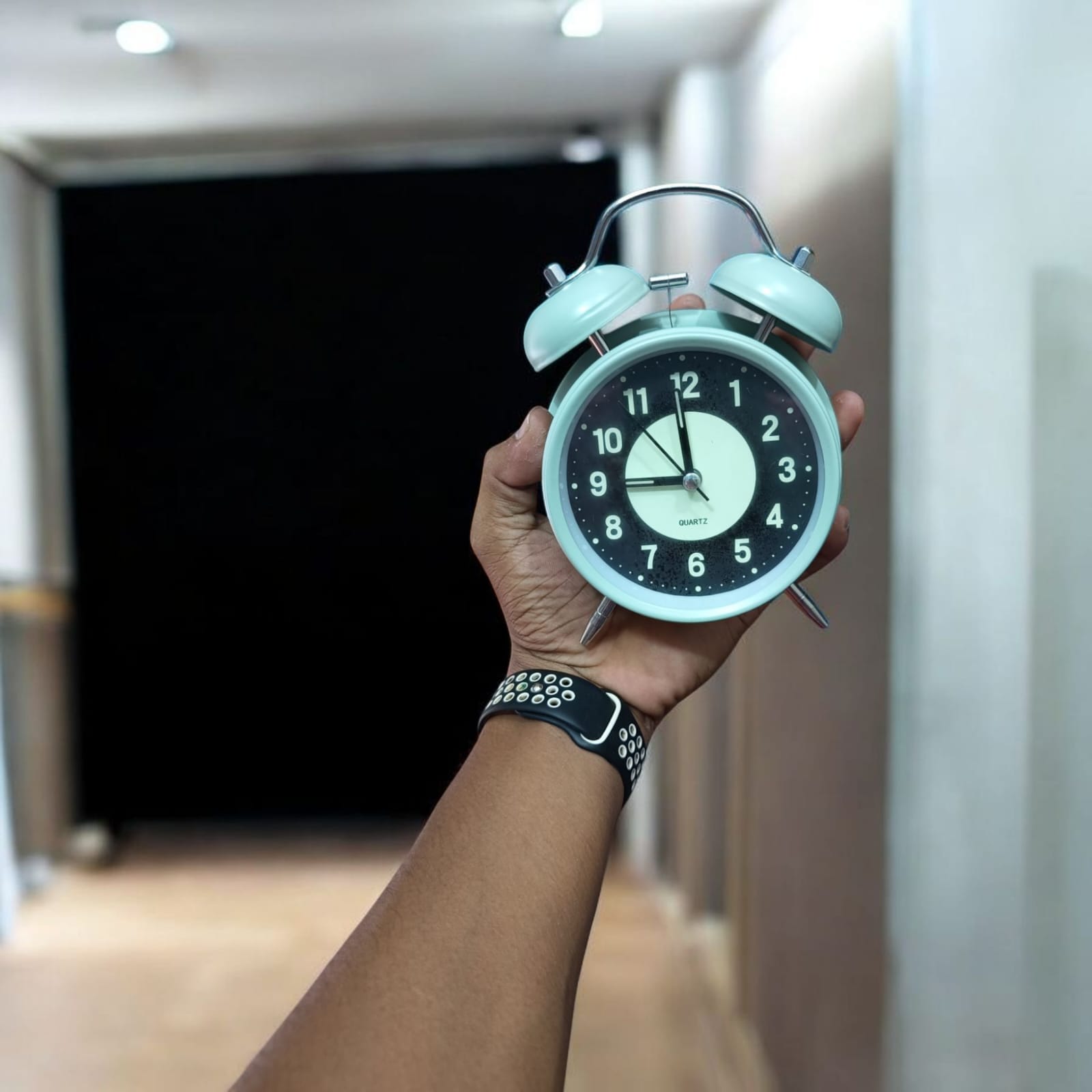 Bell Alarm Light Blue (RADIUM) Clock (TC-224) - Image 3