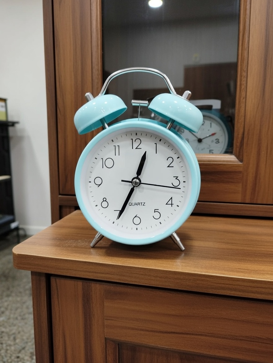 Bell Alarm MATT LIGHT SKY BLUE Clock (TC-221)