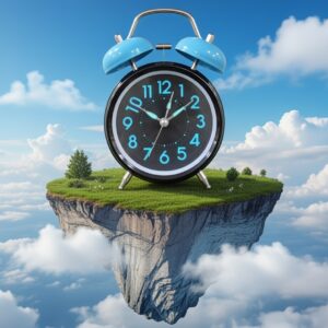 Bell Alarm Light Blue (RADIUM) Clock (TC-224)